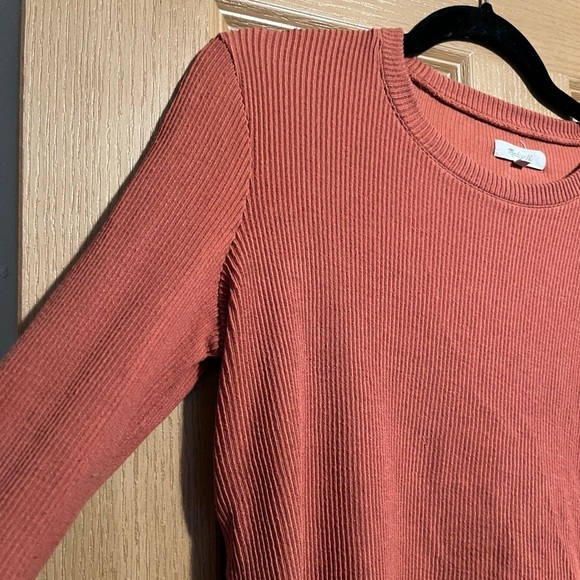 Madewell Burnt Orange Long-sleeve Top - Picture 4 of 11